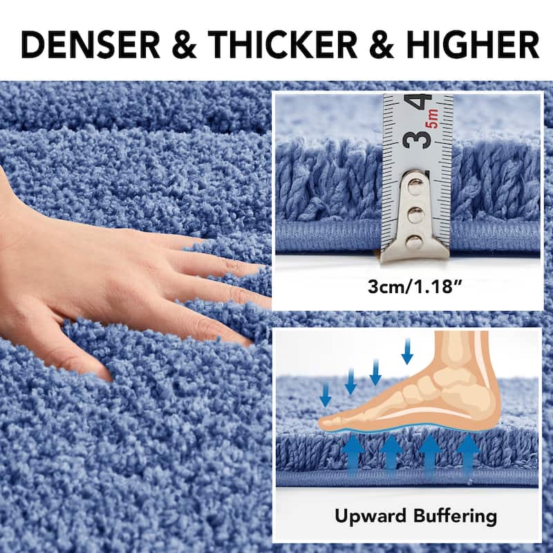 Deconovo Bathroom Rugs, Non Slip Absorbent Shower Bathroom Mat (1 PC)