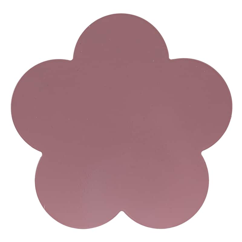 Metal Flower Shaped Martini Table, Lavender Color - 11.0"L x 10.6"W x 28.0"H