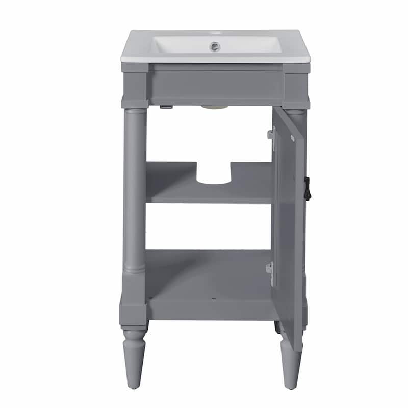 18-Inch Modern Bathroom Vanity with Sink