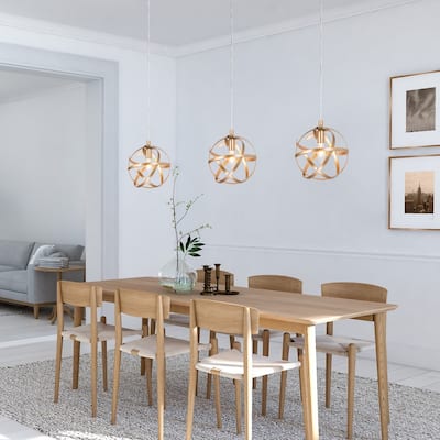 1-light Modern Glam Gold Orb Island Pendant Lights for Dining Room - D8" x H8.5"
