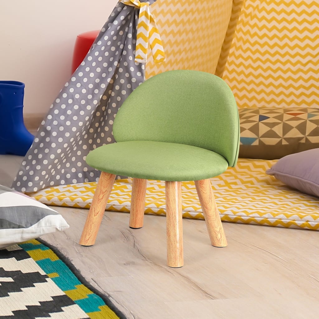 Economical and Creative Children's Solid Wood Backrest Stool