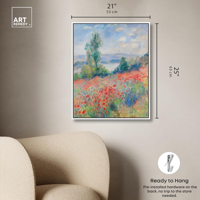 Blanket of Poppies I Canvas by Art Remedy
