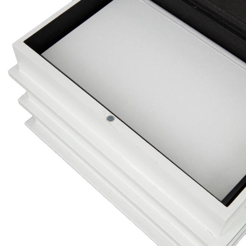 White or Black Canvas Faux Storage Book Box with Gold or White Enjoy, Every, Moment Text (Set of 2)