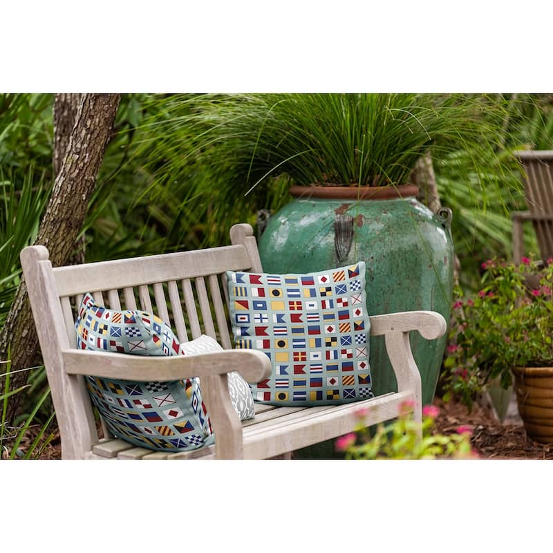 Nautical Flags Indoor/Outdoor Throw Pillow