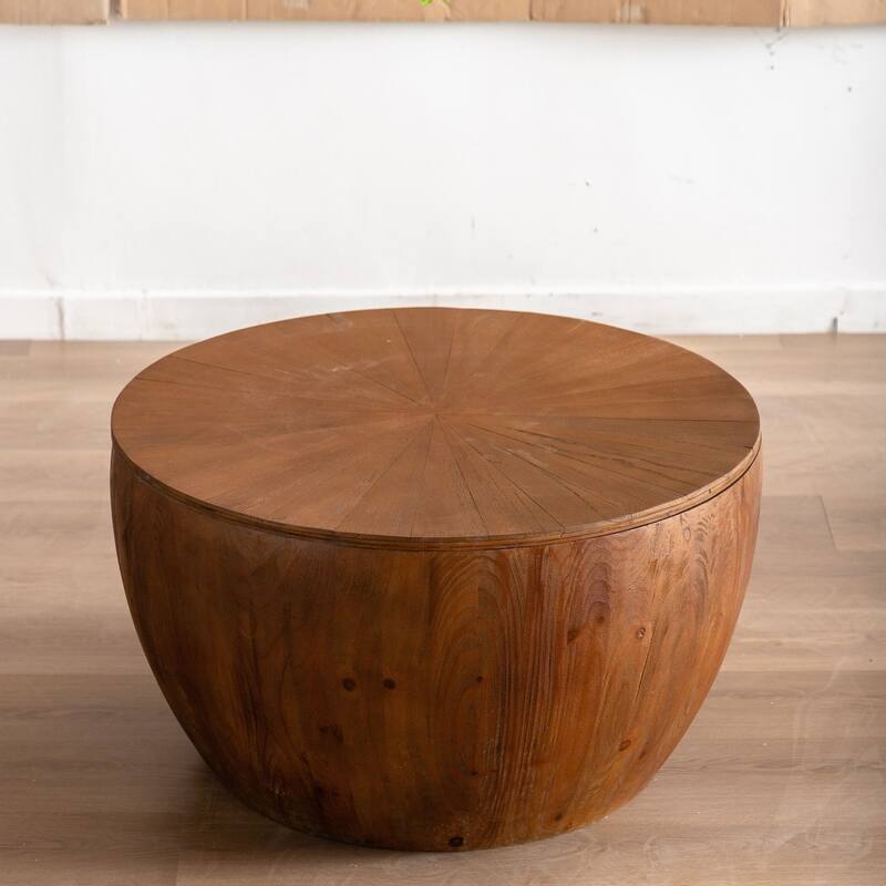 Vintage style barrel coffee table