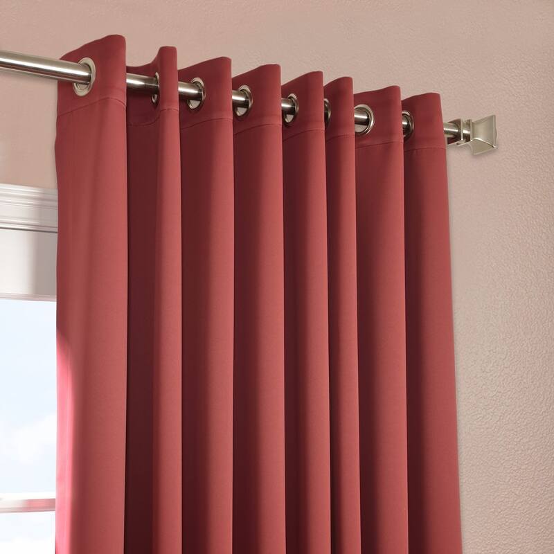 Exclusive Fabrics Extra Wide Room Darkening Grommet 96-inch Curtain (1 Panel)