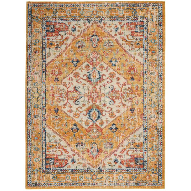 Copper Grove Alsleben Vintage Persian Floral Medallion Area Rug