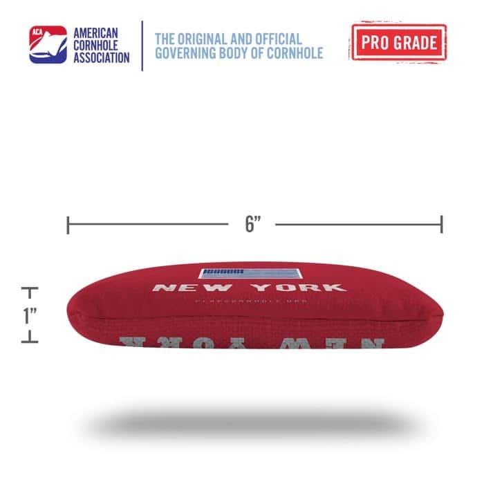 New York Football Red Dual Sided Cornhole Bags