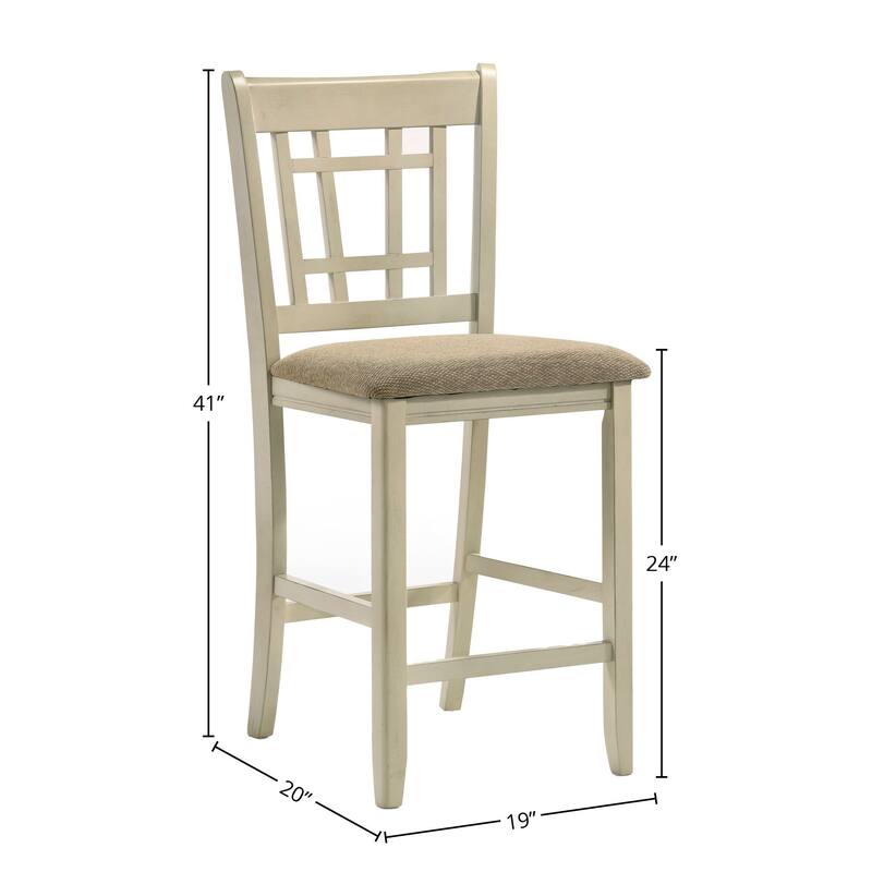 Mission Casuals Counter Stool, 24" Lattice Back (Set of 2)