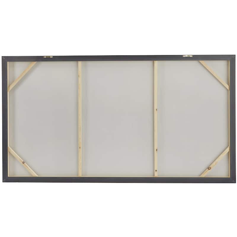 CosmoLiving by Cosmopolitan Canvas Glitter Flakes Geode Living Room Framed Wall Art with Gold Frame