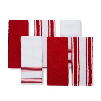 Cotton Terry Kitchen Dish Towel Set of 6