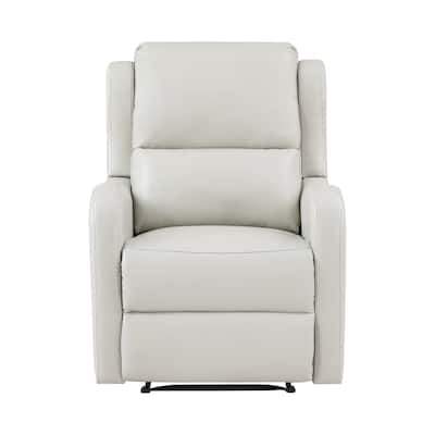 Alayna Taupe Faux Leather Recliner