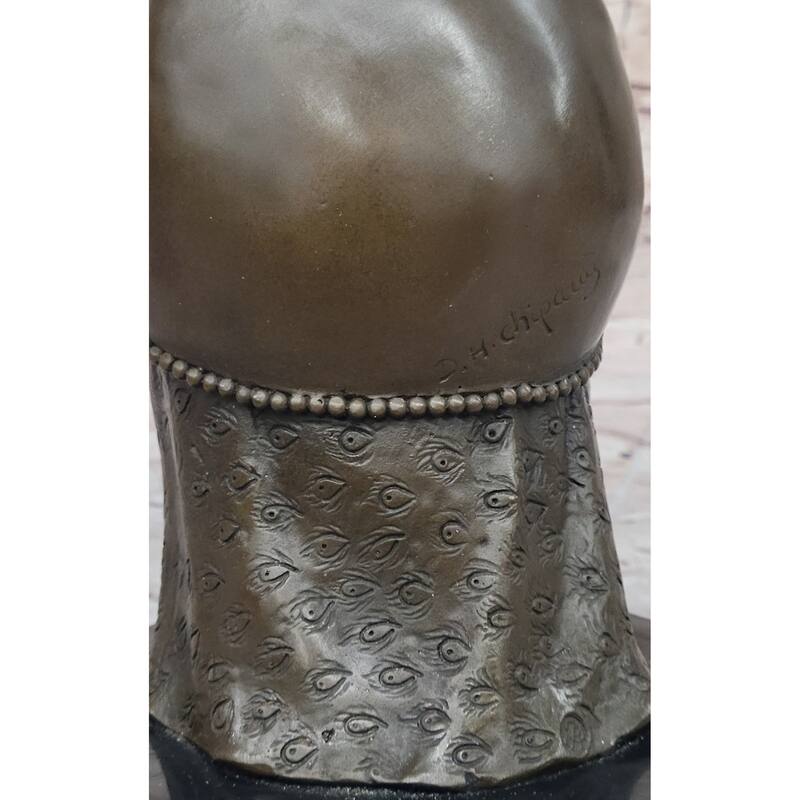 Demure Modest Religious Woman Hot Cast Bronze Sculpture On Marble Base