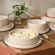 preview thumbnail 10 of 16, Gibson Elite Deerfield 16-Piece Stoneware Dinnerware Set - Stackable Plates and Bowls, Reactive Glaze Finish, Service for 4