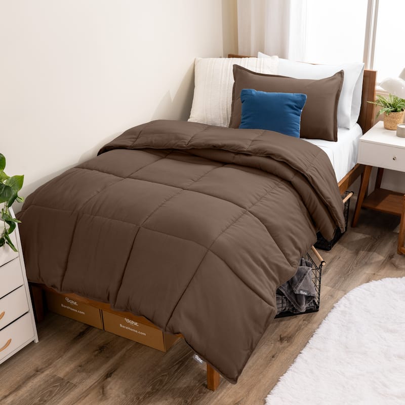 Bare Home Hypoallergenic Down Alternative Comforter Set - Twin - Twin XL - Cocoa