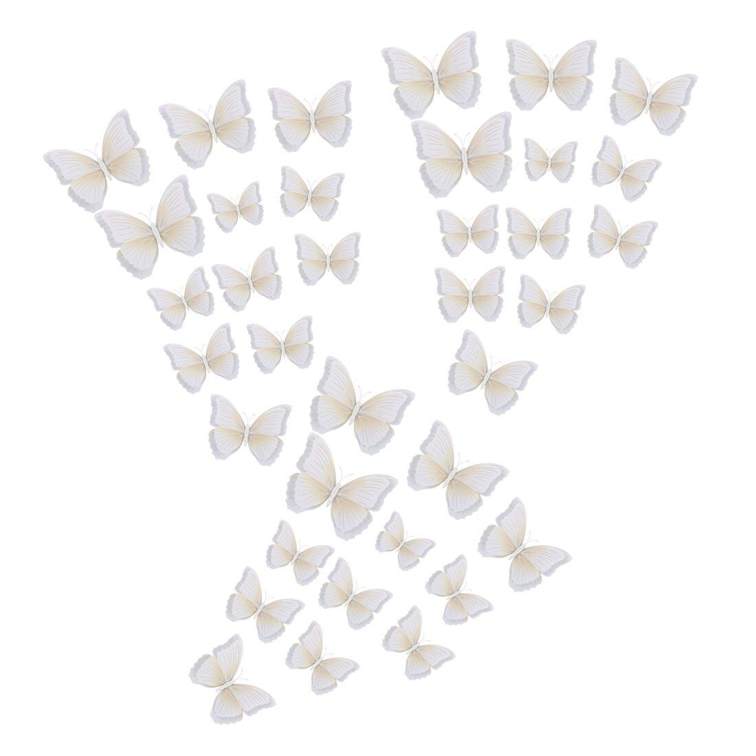 Shop 36pcs 3d Butterfly Wall Stickers Fresco Stickers For Room