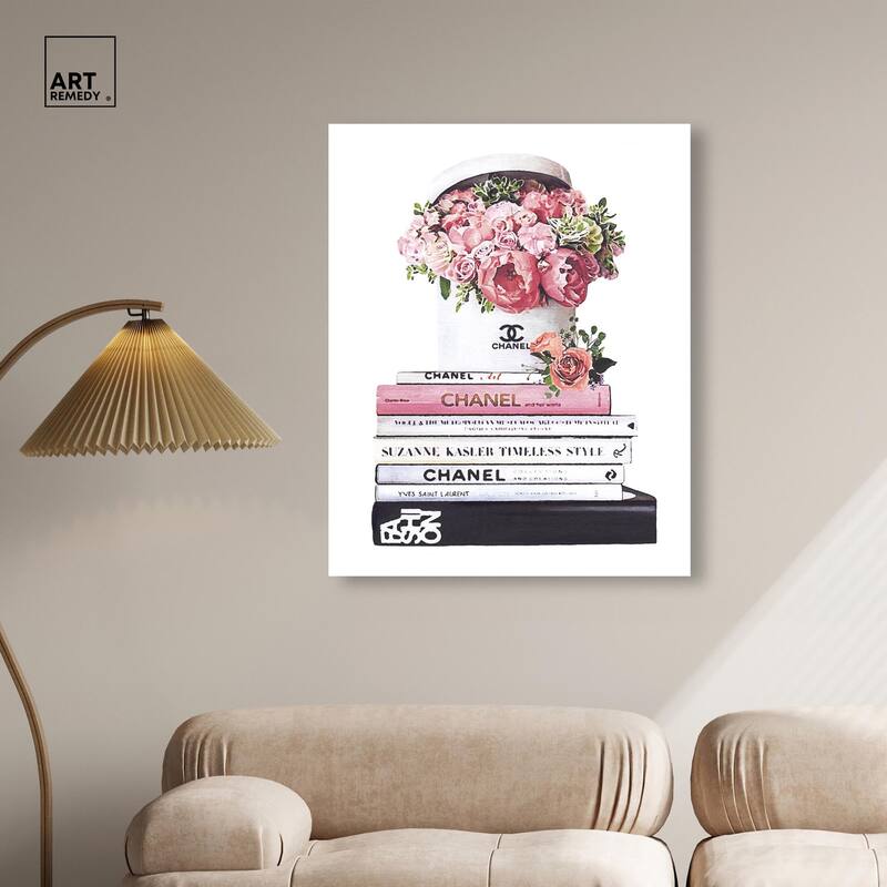 Doll Memories - Roses upon Books Canvas by Art Remedy, Gallery Wrapped