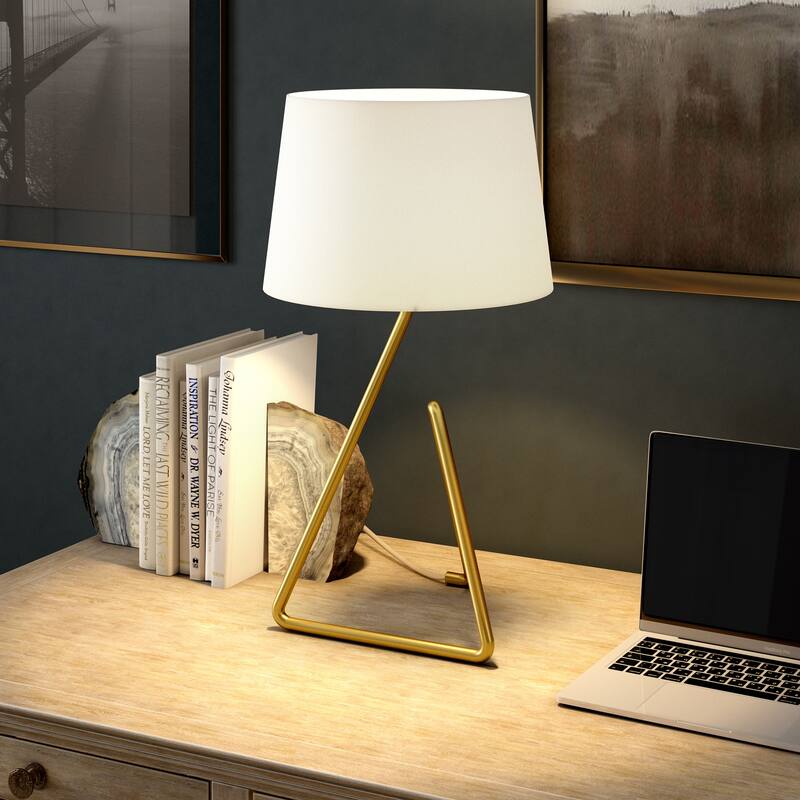 Cora 22" Metal Table Lamp with Fabric Shade