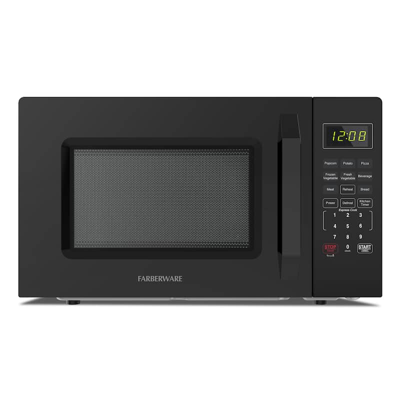 1.1 Cu. Ft. 1000-Watt Compact Microwave Oven, Black - Black