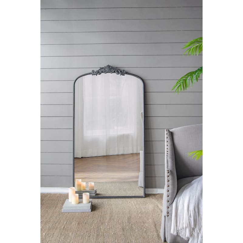 Classic Antique Arched Mirror Hanging or Leaning Against Wall