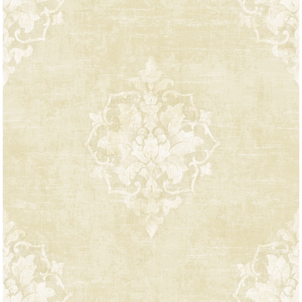 Seabrook Designs Creswell Damask Unpasted Wallpaper