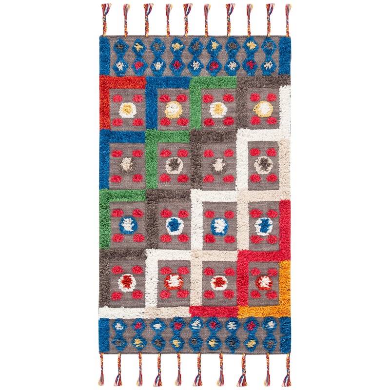 SAFAVIEH Handmade Casablanca Sayaka Shag Wool Rug
