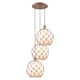 Option White Glass with Brown Rope / Antique Copper