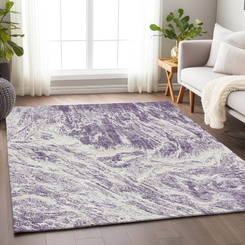 Premium Washable Super Soft Modern Tide Mayfield Rug - Purple - 2'6" x 3'10"