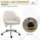 preview thumbnail 13 of 16, Vinsetto Office Computer Chair Mid-Back Task Chair with Tub Shape Design, Lined Pattern Back and Swivel Wheels for Living Room