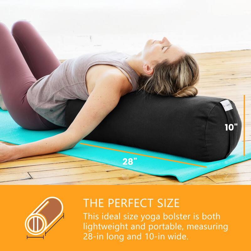 Sol Living Cylindrical Cotton Yoga Bolster