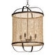 preview thumbnail 1 of 5, Maxim 22474 Cestino 4 Light 19" Wide Wood Pendant Antique Bronze