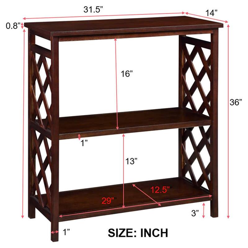 Console Table 3-Tier with Storage Shelves