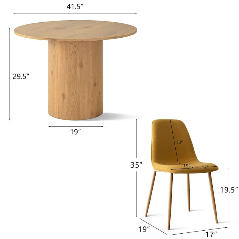 5-Piece Round Dining Table Sets