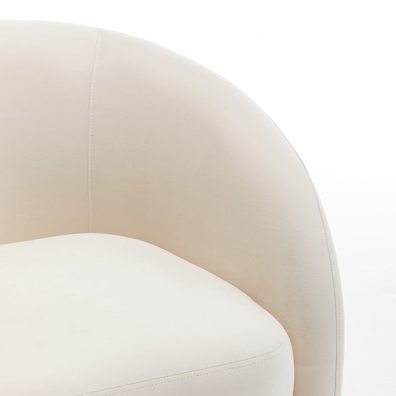 SEYNAR Modern Glam Velvet Upholstered 360 Degree Swivel Accent Armchair