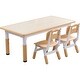 preview thumbnail 3 of 18, YUKOOL Kids Study Table and Chairs Set - Adjustable Height and Stylish Design