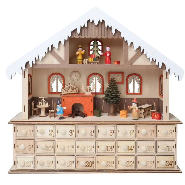 Shop Led Lighted Santa S Workshop Wooden Advent Calendar