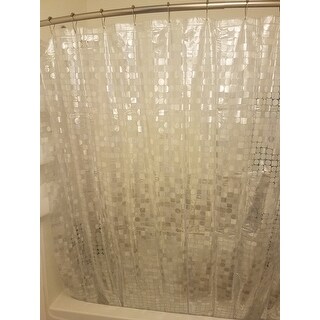 Shop Excell Disco 7 Gauge Vinyl Shower Curtain Free