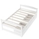 preview thumbnail 6 of 5, Twin Platform Kids Bed with 2-Drawers, Space-Saving Pine Wood Frame, White