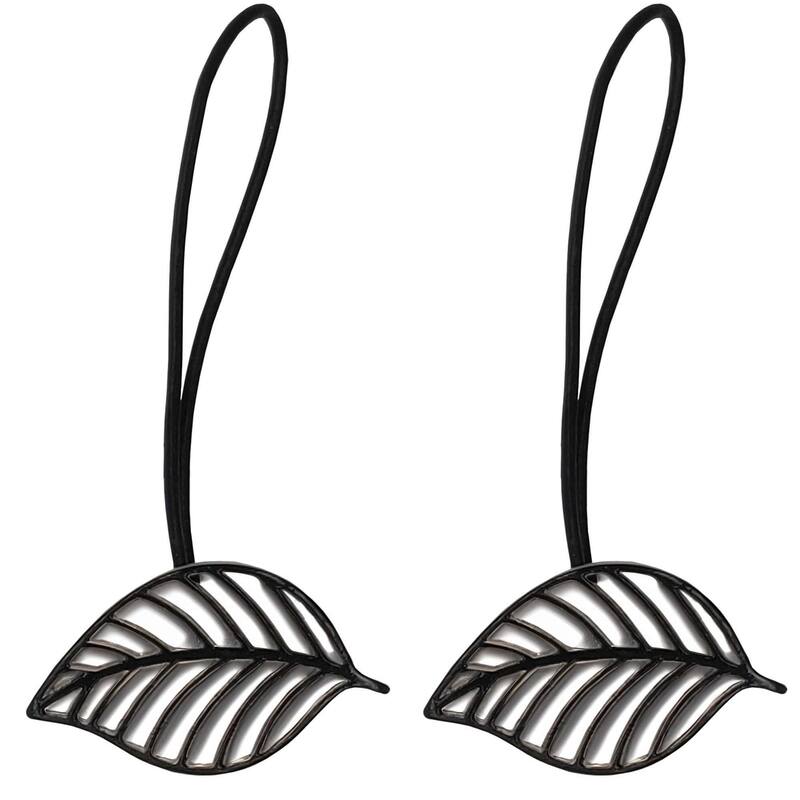 Magnetic Curtain Tieback - Stylish Leaf Design in Resin