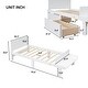 preview thumbnail 7 of 5, Stylish Twin Size Platform Bed Frame w/ Footboard Bench and 2 Storage Drawers, Pine Wood Platform Bed Frame for Bedroom, White