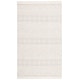 preview thumbnail 11 of 10, SAFAVIEH Handmade Natura Marinka Rustic Boho Fringe Wool Rug 4' x 6' - Ivory/Grey - Rectangle