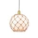 Option Satin Gold / White Glass / Brown Rope