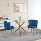 preview thumbnail 10 of 14, Modern dining chair(set of 2 ) with iron tube golden color legs, velvet and comfortable backrest
