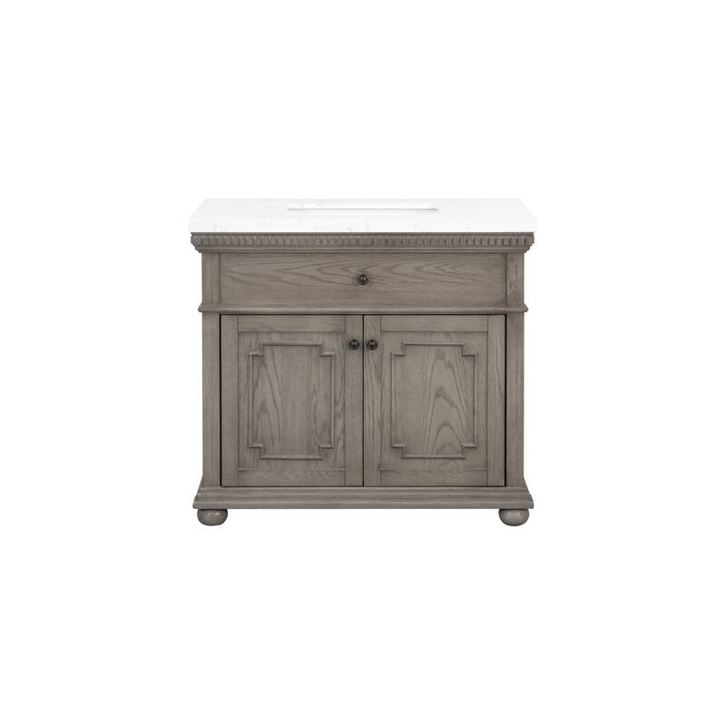 37'' Astoria Bathroom Vanity with Engineered Stone Top - 37 L x 22 D x 34 H