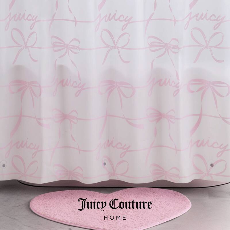 Juicy Couture 1-Piece PEVA Shower Curtain