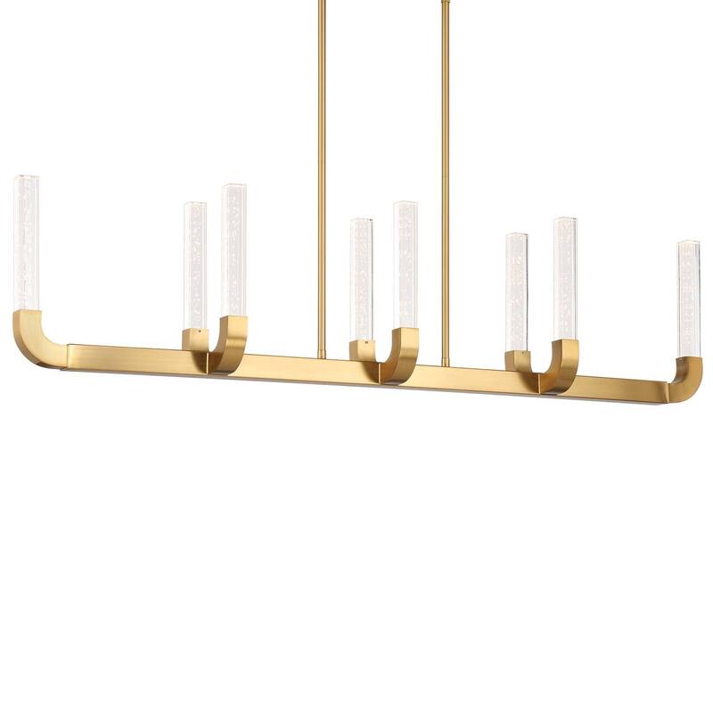 Savoy House 1-8951-8 Del Mar 8 Light 48" Wide LED Linear Chandelier - Warm Brass
