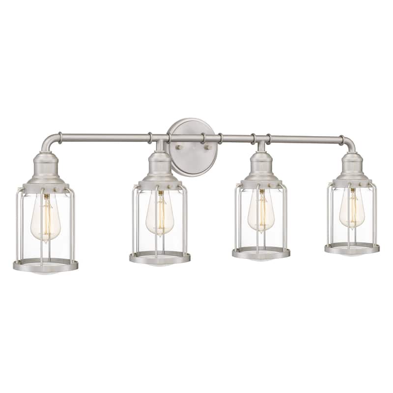 Rhett 4-Light Brushed Nickel Bath Light