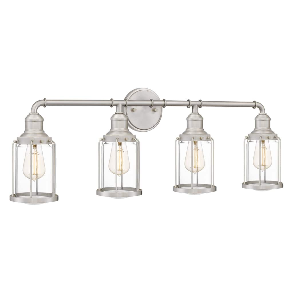 Rhett 4-Light Brushed Nickel Bath Light