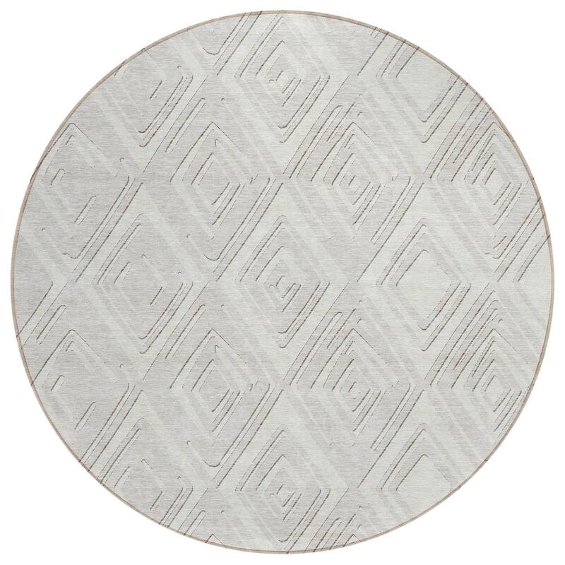 Machine Washable Indoor/ Outdoor Chantille Contemporary Diamonds Rug