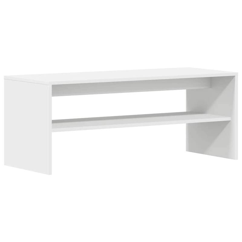 vidaXL TV Cabinet White Engineered wood 39.4 in x 15.7 in x 15.7 in - 15.7 x 39.4 x 15.7 in